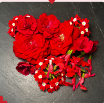 🌸Bouquet Rouge - Barquette de Fleurs 